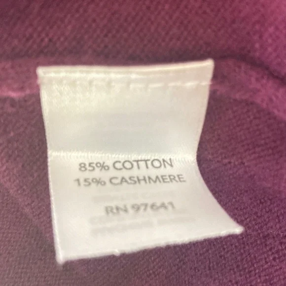 J.Jill Sweater Pullover V Neck Women's Medium Cotton Cashmere - Picture 8 of 9